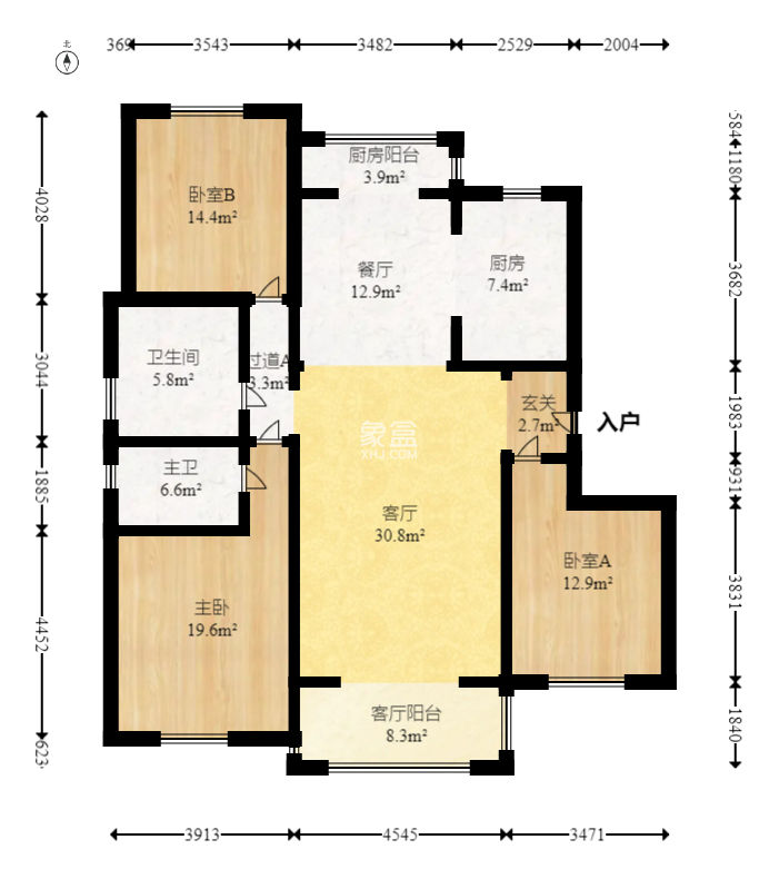 荣盛岳麓峰景  3室2厅2卫    97.8万