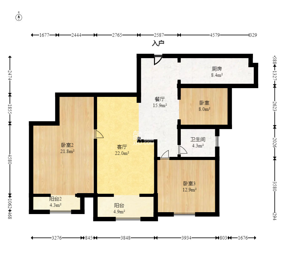 东方美地  3室2厅1卫   78.00万