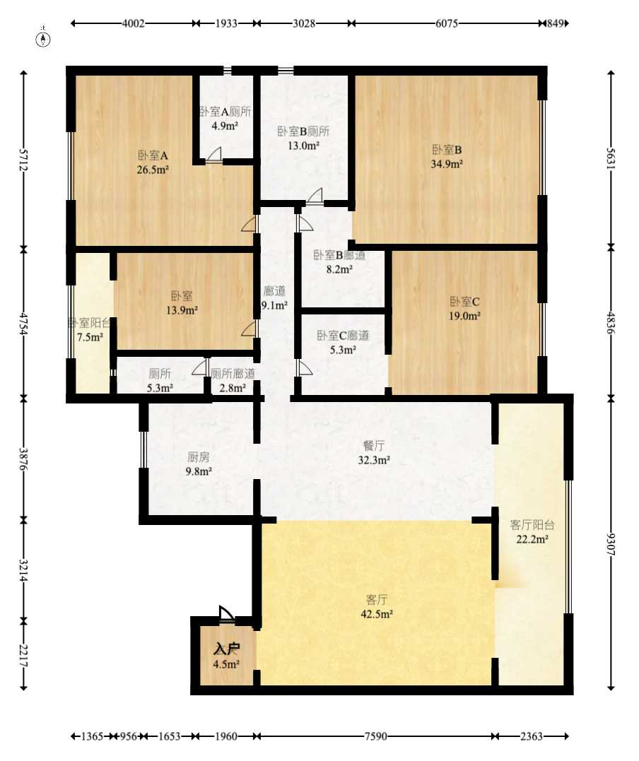 建發(fā)電建江山悅  4室2廳3衛(wèi)    440.0萬室內(nèi)圖1