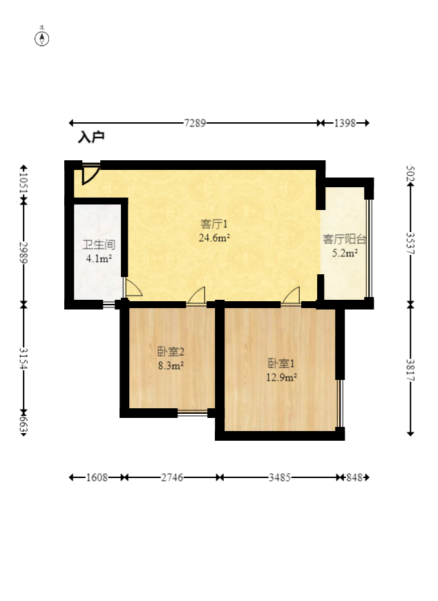 湘府9号  2室1厅1卫   67.00万室内图1