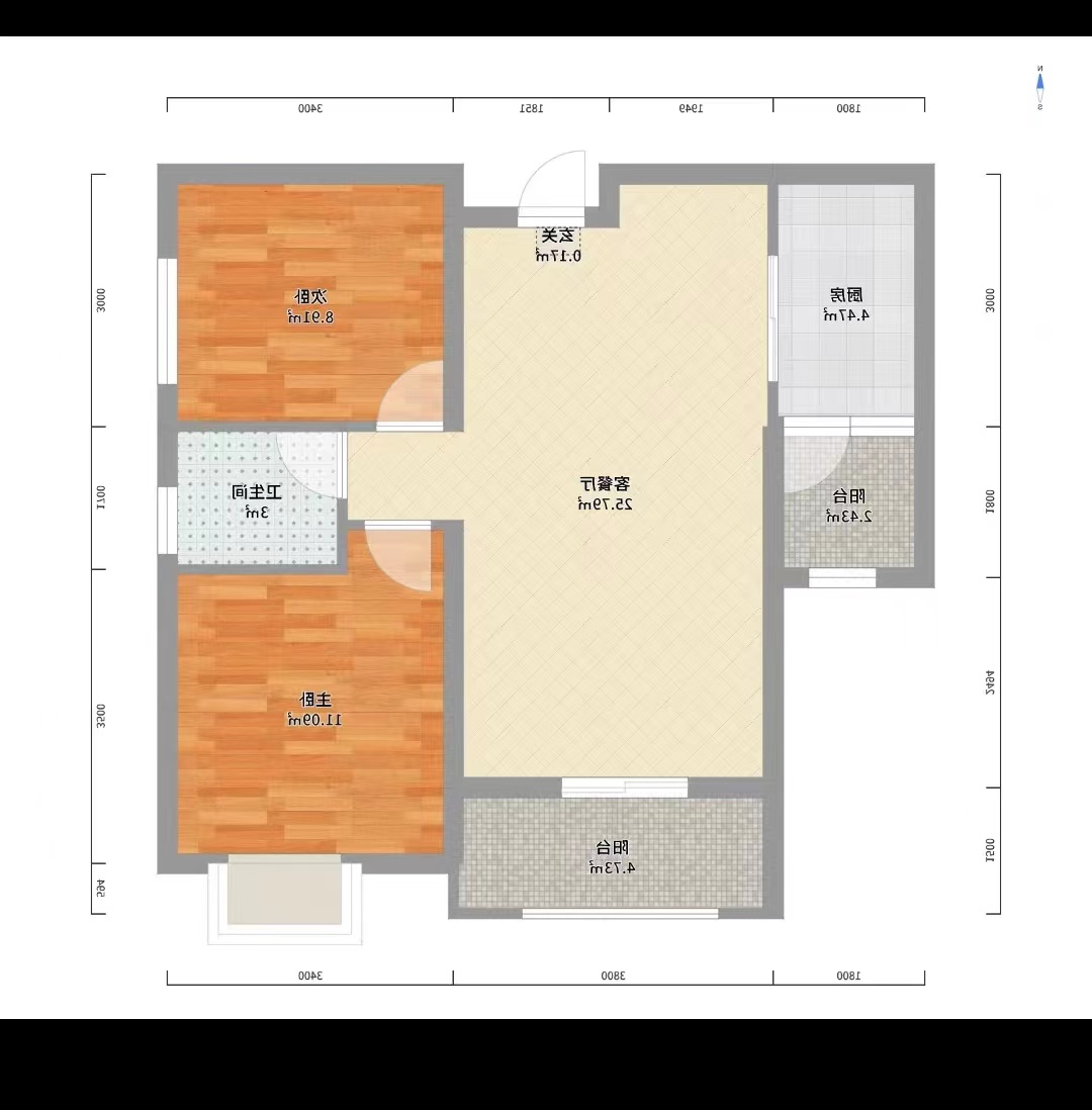 城发郦城 2室2厅1卫 48.0万 城发郦城 2室2厅1卫 48.0万室内图