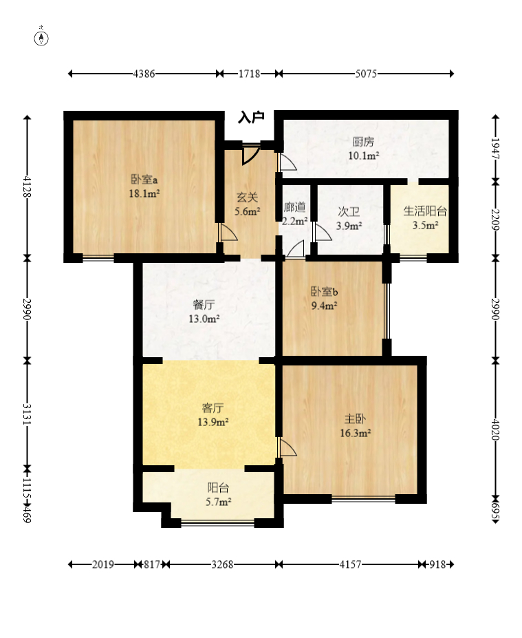 旭辉御府  3室2厅1卫   122.50万室内图1