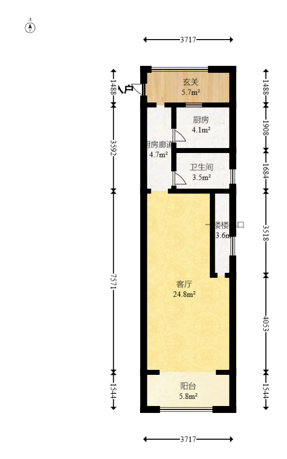邦盛水岸御园  3室2厅2卫   110.00万室内图1