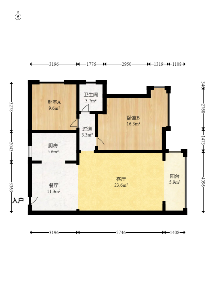 凯富南方鑫城  3室2厅1卫    40.0万 凯富南方鑫城  3室2厅1卫    40.0万户型图
