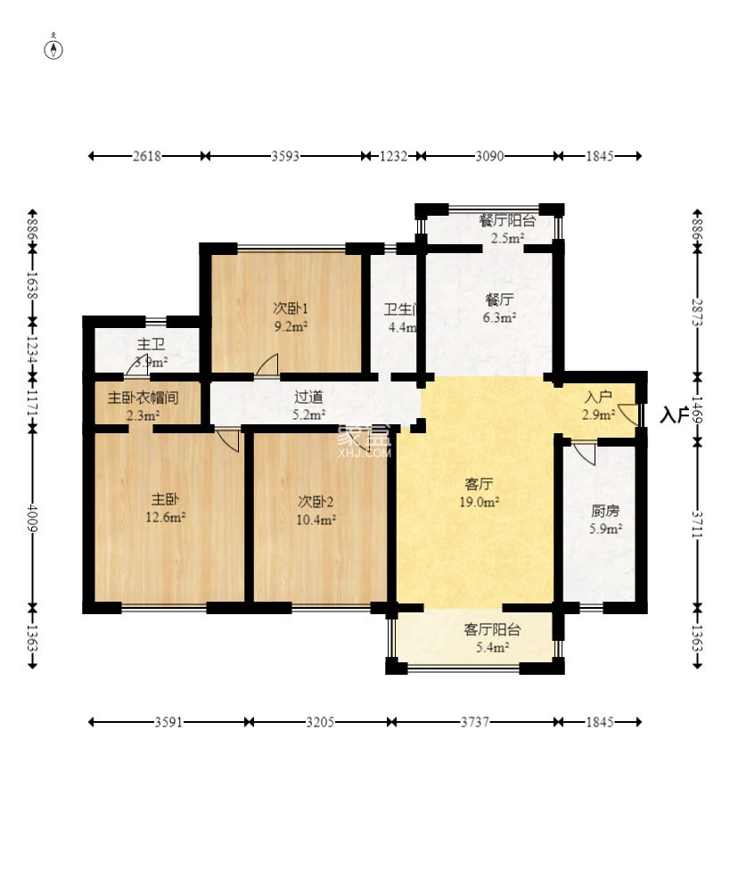 中建悅和城 3室2廳2衛 108.00萬