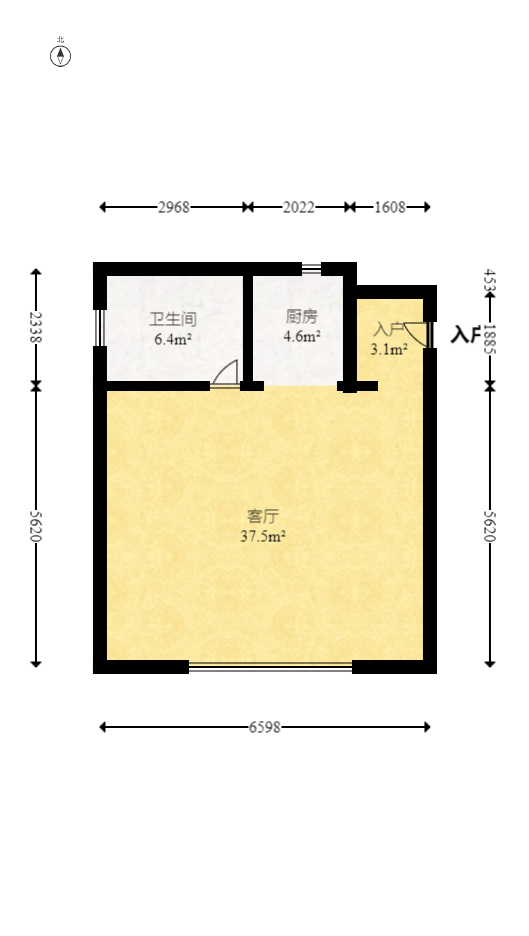 达美溪湖湾  2室1厅1卫   110.00万室内图1