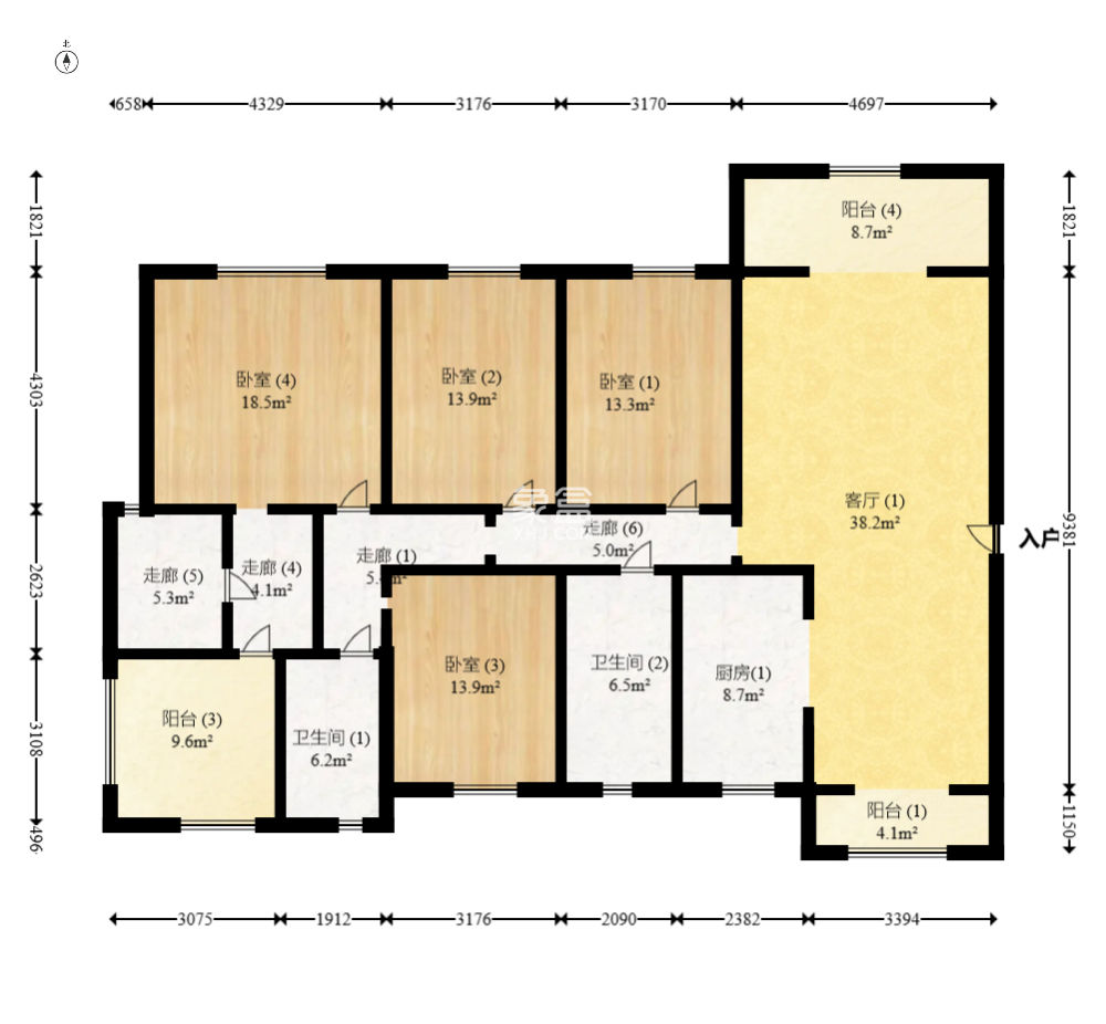 克拉美丽山庄（晟领国际）  4室2厅2卫    152.0万