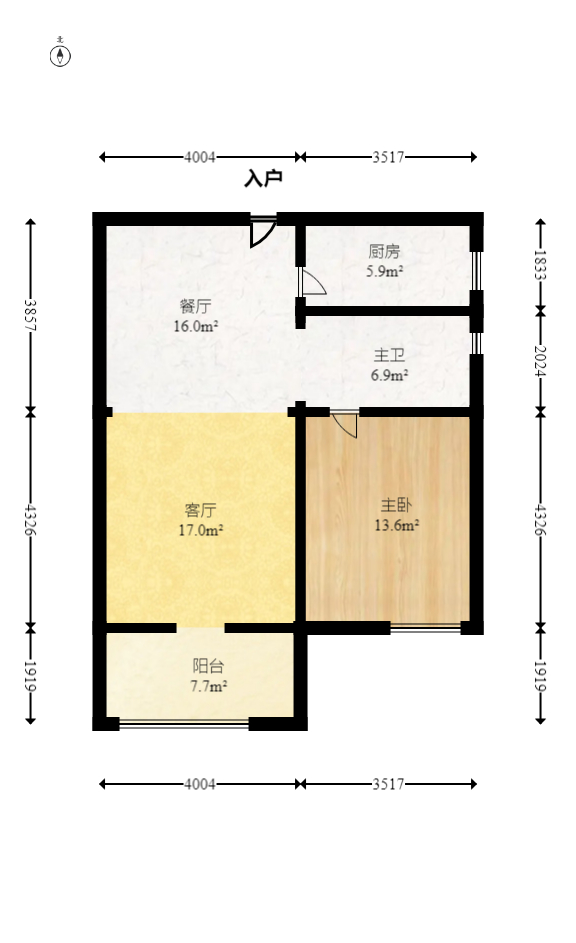 北辰三角洲E7区  3室2厅2卫    225.0万 北辰三角洲E7区  3室2厅2卫    225.0万户型图