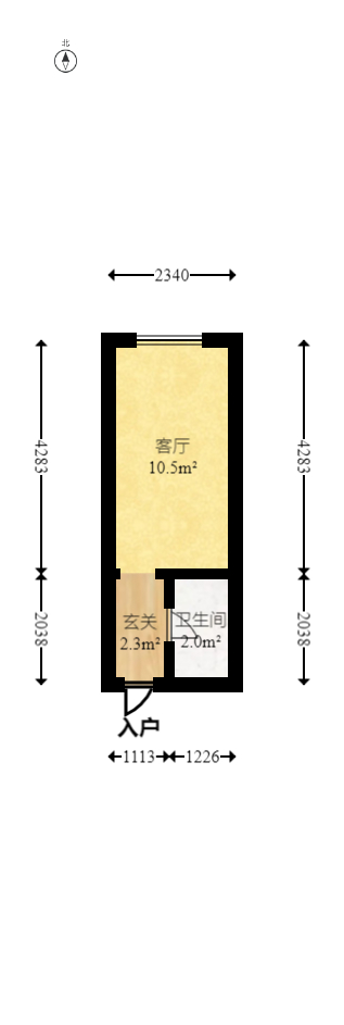 叠彩兰亭  1室1厅1卫   24.00万室内图1