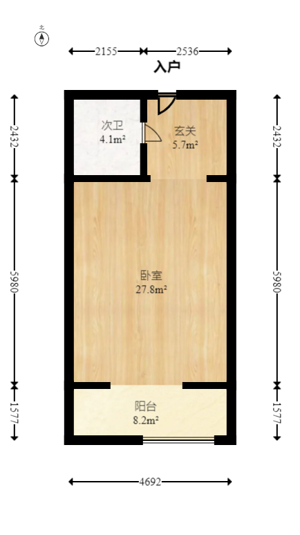 湾田国际物流园  1室1厅1卫    22.0万 湾田国际物流园  1室1厅1卫    22.0万户型图