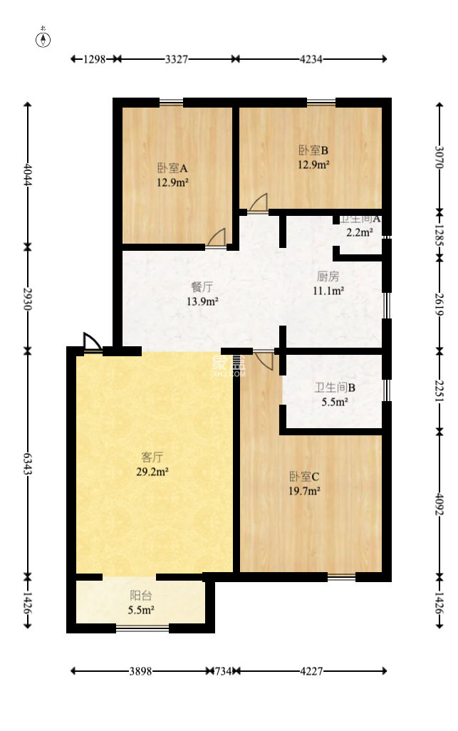 雅泰家园  3室2厅2卫   78.00万