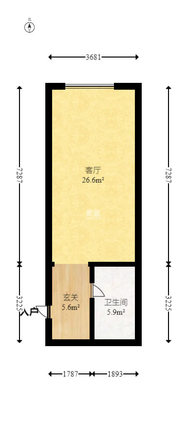 华远华时代  2室2厅1卫   100.00万
