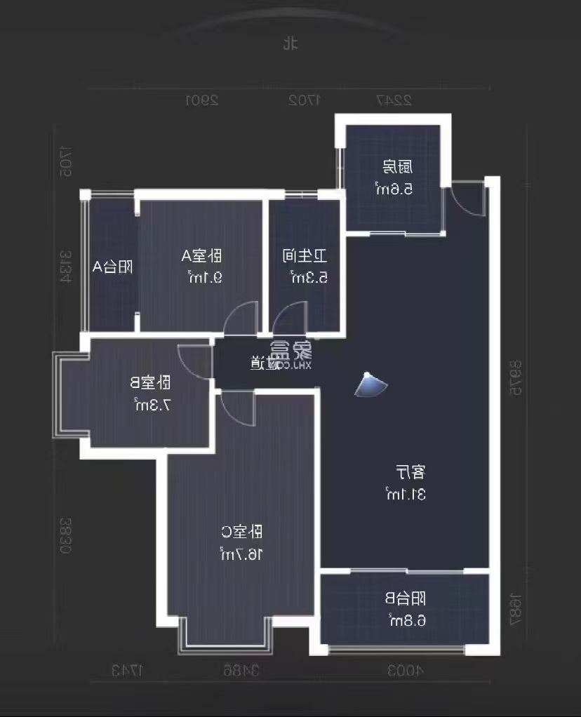 康馨佳园 3室2厅1卫 43.8万 康馨佳园 3室2厅1卫 43.8万室内图