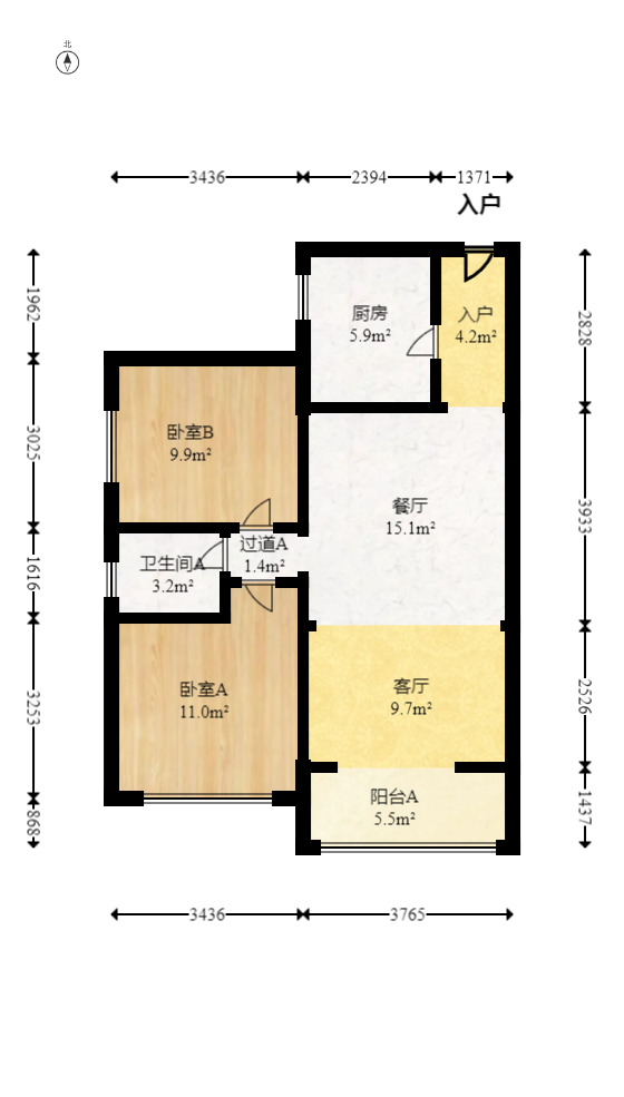 盛腾学林西岸  2室2厅1卫    58.2万 盛腾学林西岸  2室2厅1卫    58.2万户型图