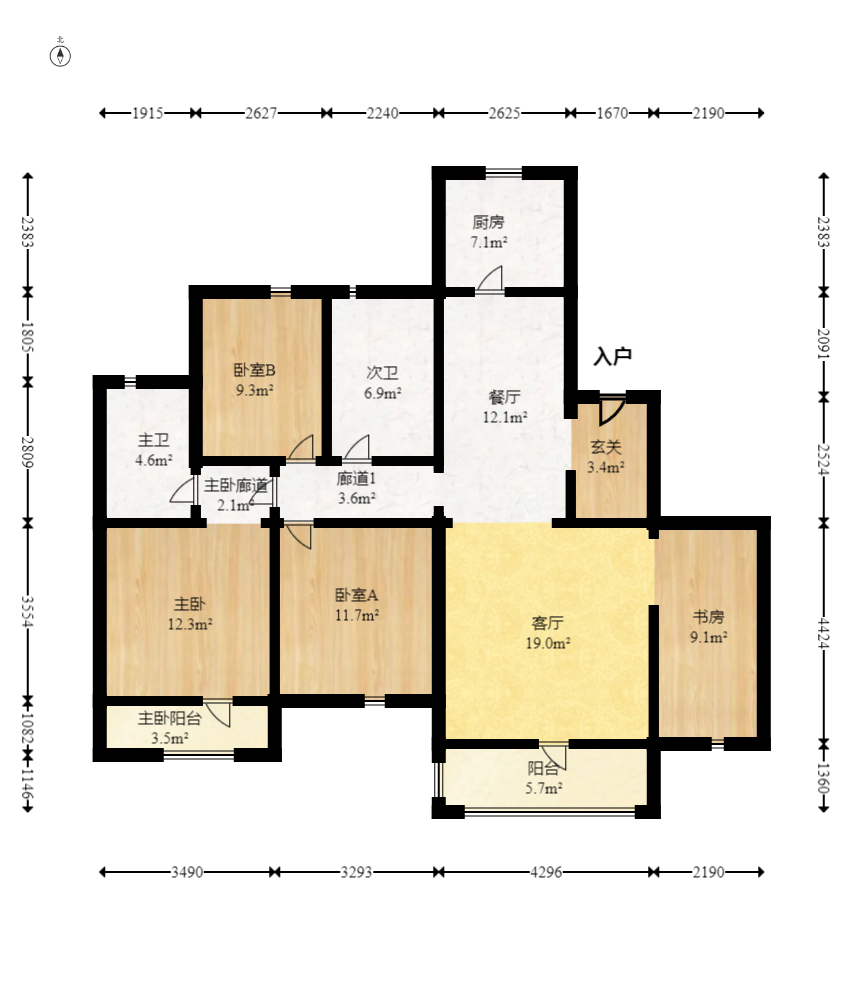 中國鐵建洋湖苑  4室2廳2衛(wèi)    138.0萬室內(nèi)圖1