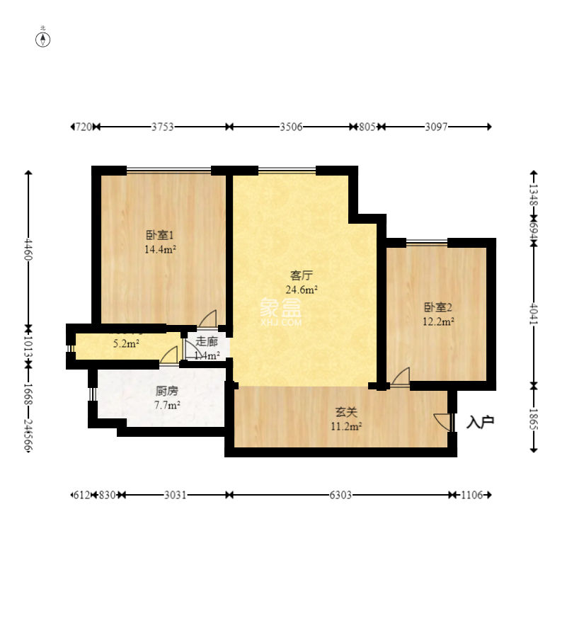 上海城小区  2室2厅1卫   83.80万