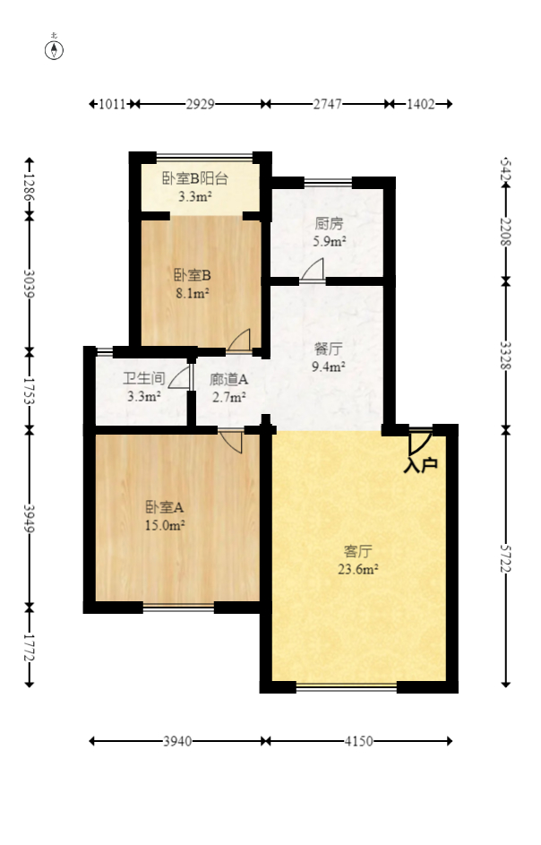 靳江明珠  2室1厅1卫   52.00万室内图1
