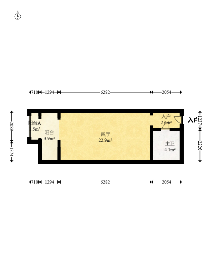 尚都花园城 1室1厅1卫 14.95万 尚都花园城 1室1厅1卫 14.95万户型图