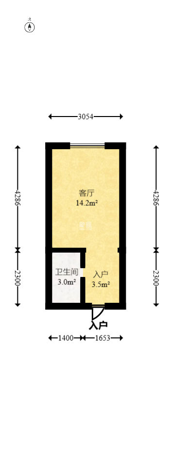 新城悦隽公园  1室1厅1卫   20.00万