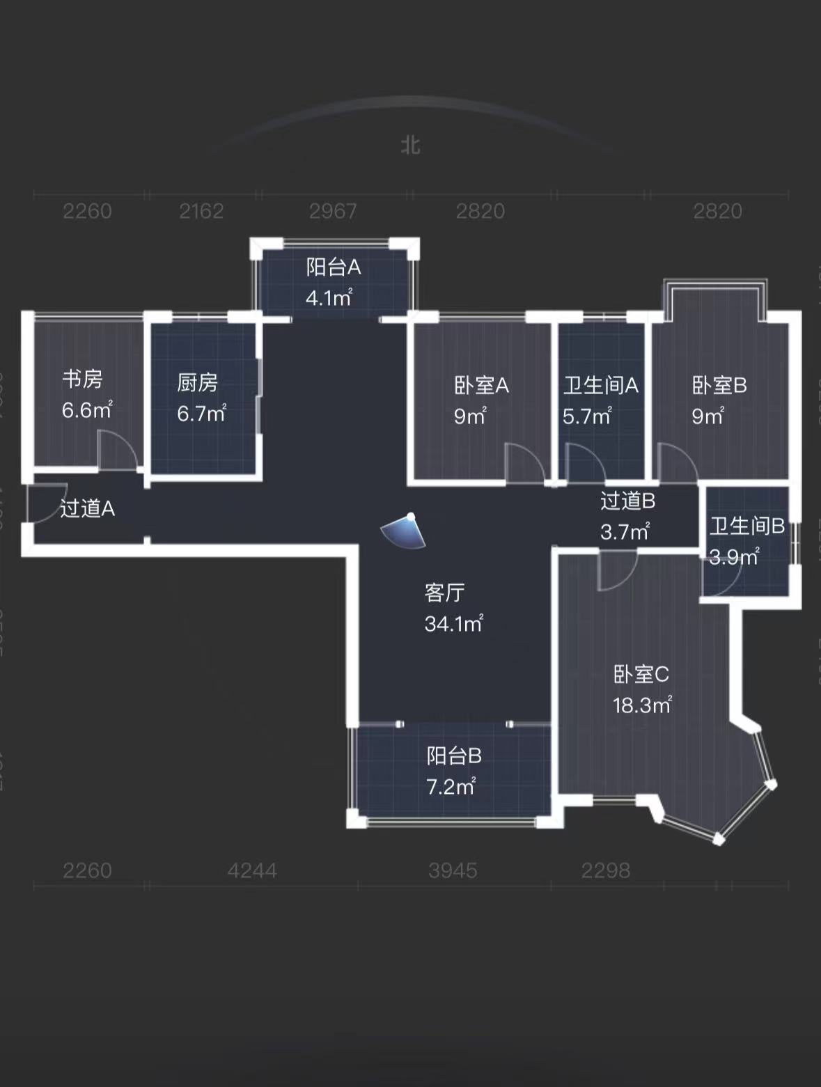 东鼎紫园  3室2厅2卫   85.00万室内图