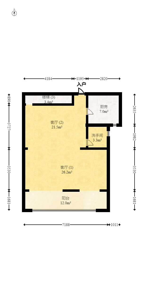 建发中央公园（建发美地）  3室2厅2卫   238.00万户型图