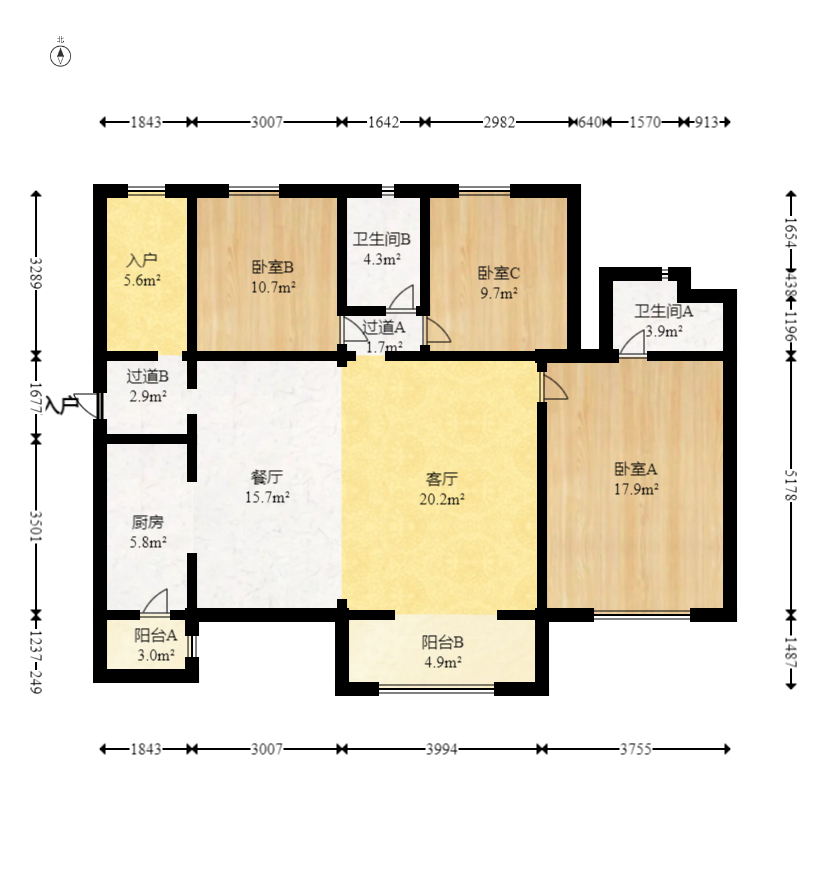 时代倾城四期  4室2厅2卫    117.88万 时代倾城四期  4室2厅2卫    117.88万户型图