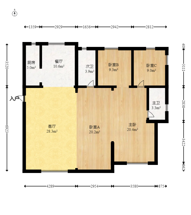 建投象山国际  5室2厅2卫   238.00万室内图1