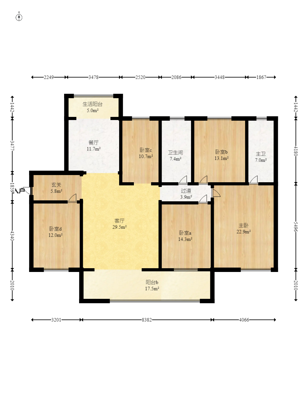 润和谷山郡(悦禧山庄水榭花都) 5室2厅2卫 149.8万 润和谷山郡(悦禧山庄水榭花都) 5室2厅2卫 149.8万户型图
