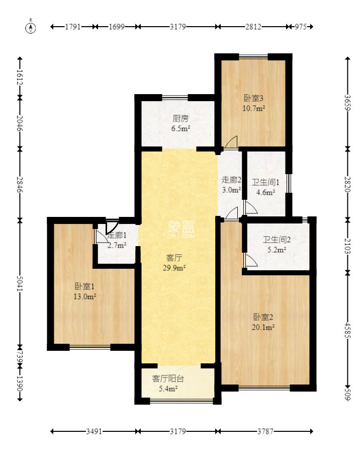 旭辉华宇南宸府  3室2厅2卫    203.8万