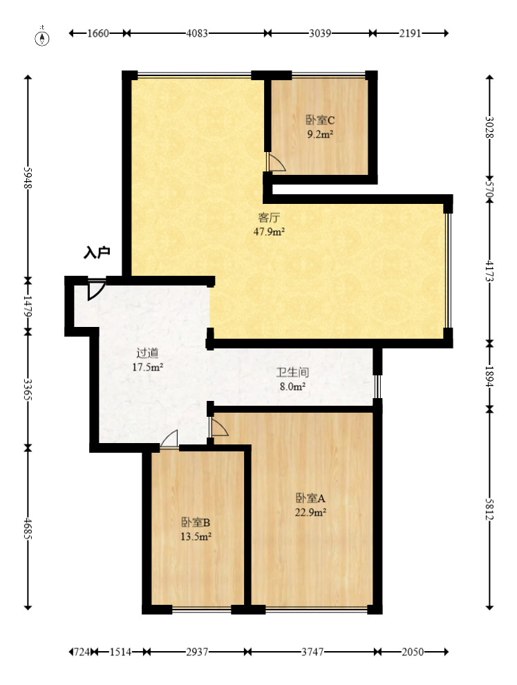 梅溪正荣府  4室2厅3卫    158.0万室内图1
