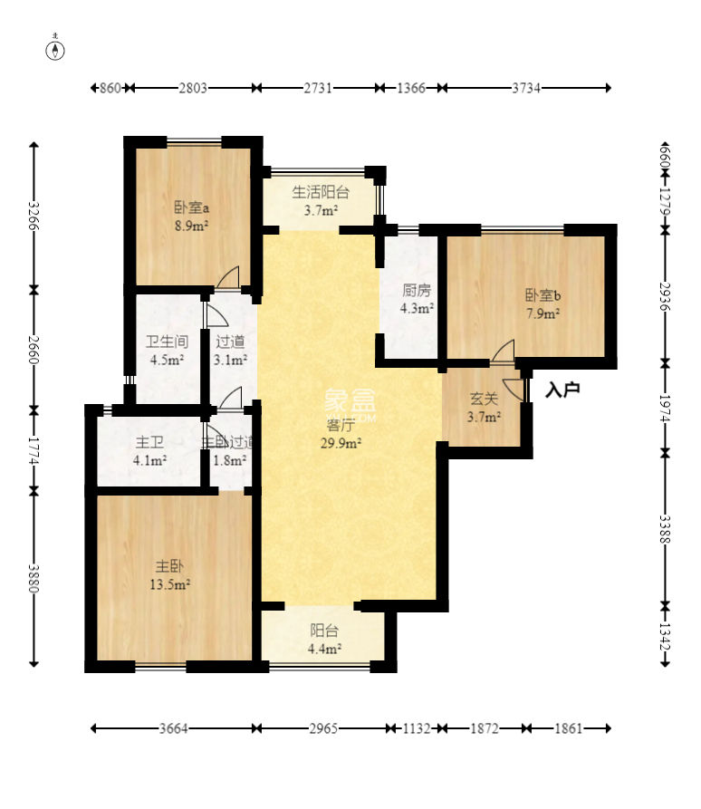 中粮鸿云  3室2厅2卫    65.0万
