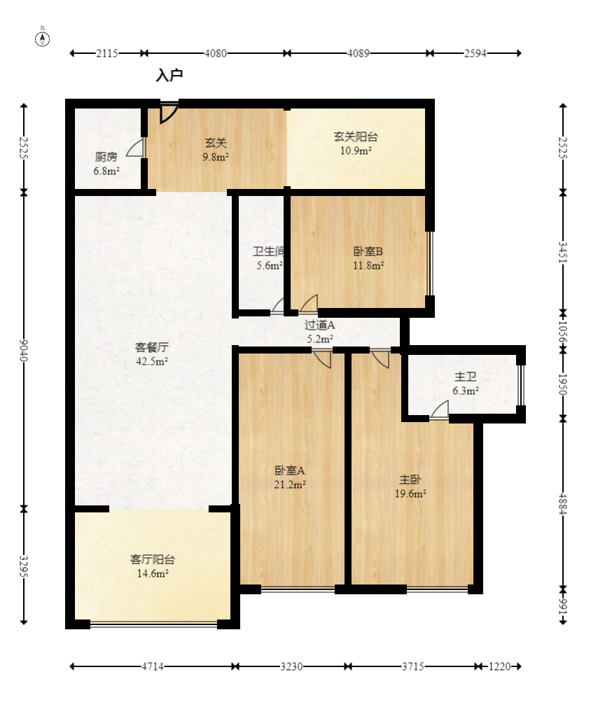 景秀江山  3室2厅2卫   295.50万室内图1