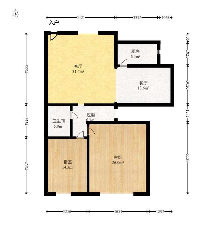 民基大廈  4室3廳2衛(wèi)   126.00萬