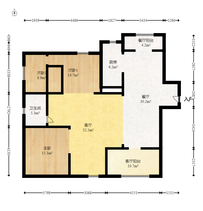 中交建发松雅院  4室2厅2卫   171.80万室内图1