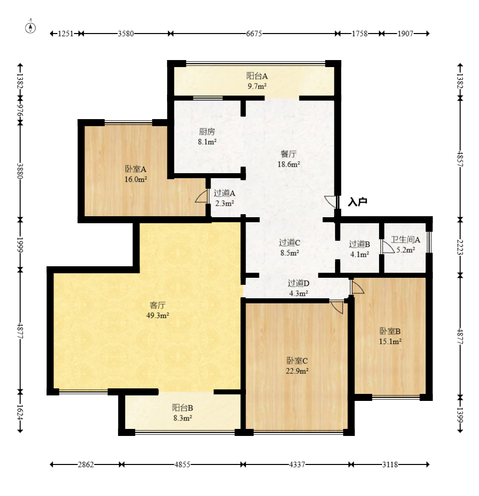 润和滨江府  6室2厅2卫    301.0万 润和滨江府  6室2厅2卫    301.0万户型图