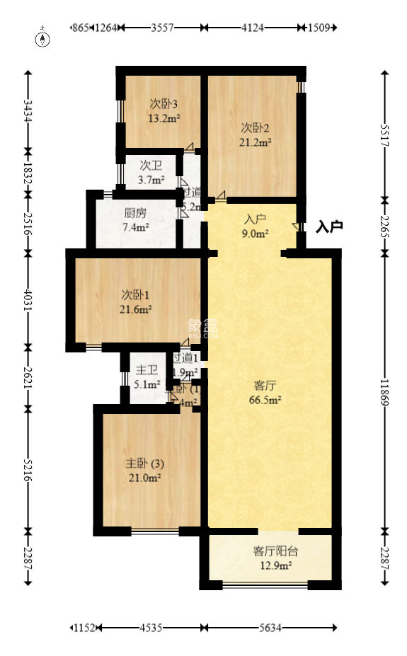 建工宿舍  3室2廳1衛(wèi)   85.00萬