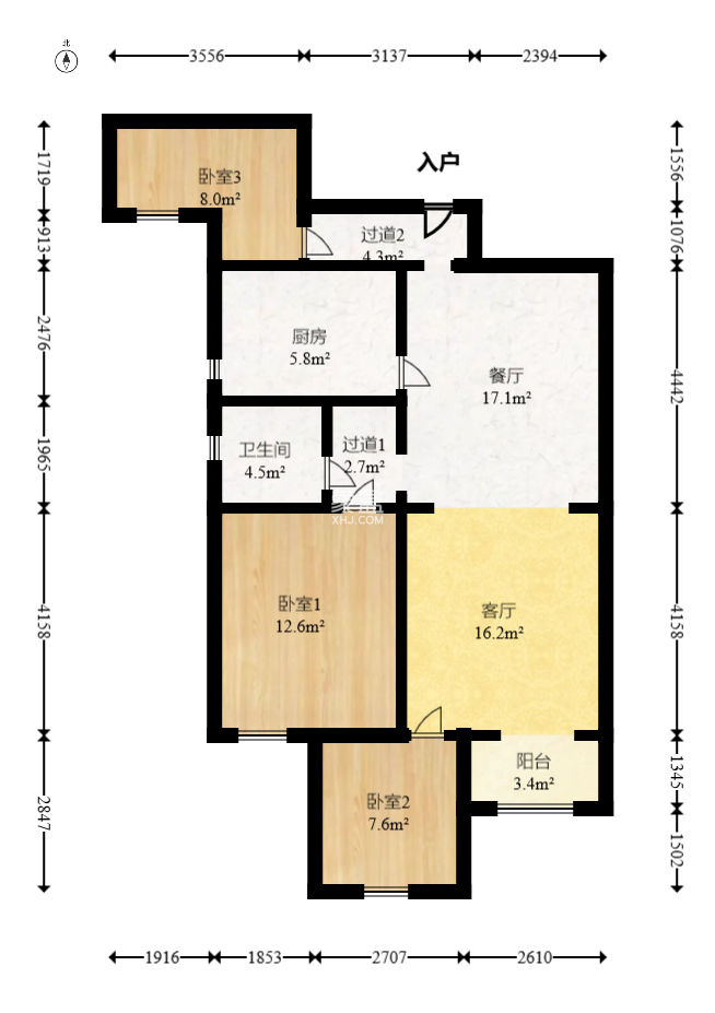 勤誠(chéng)達(dá)境界城  3室2廳1衛(wèi)   70.00萬(wàn)