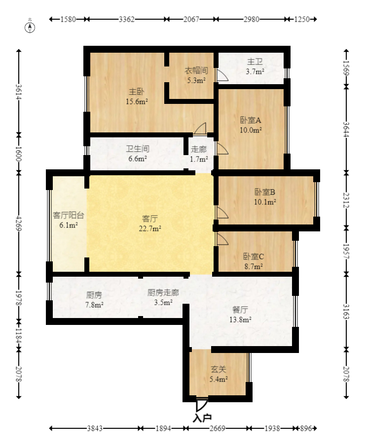 鑫远悦城(鑫远悦时代) 4室2厅2卫 115.0万 鑫远悦城(鑫远悦时代) 4室2厅2卫 115.0万户型图