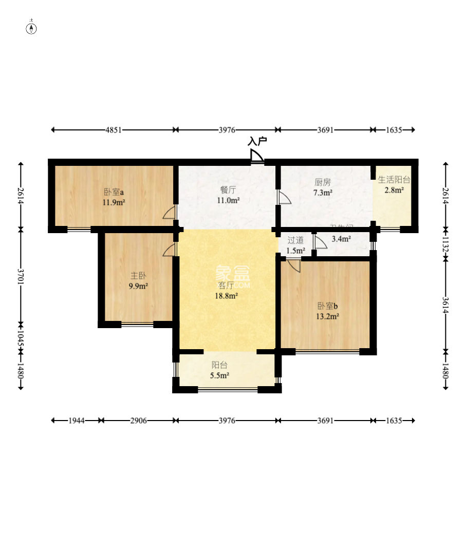 长房星珑湾 3室2厅 74.80万