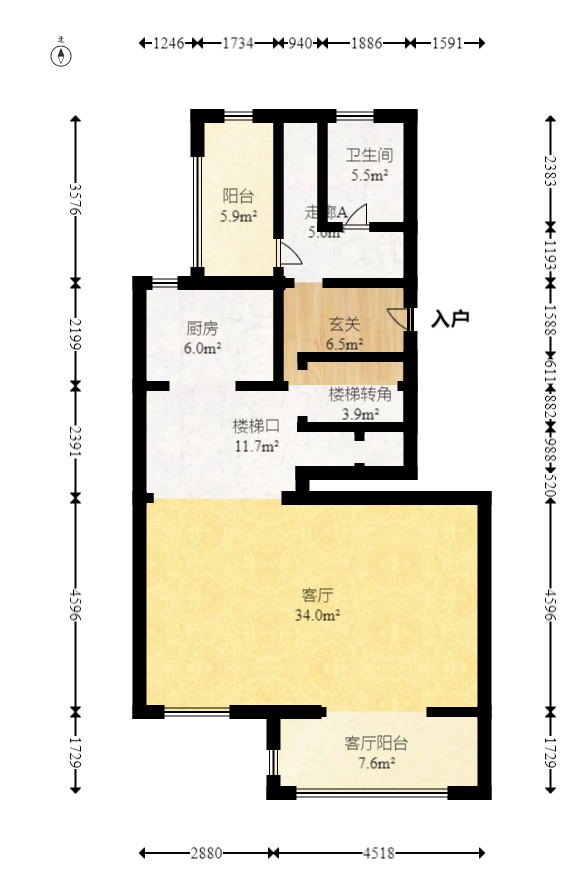 大唐印象三期御玺  4室2厅2卫   189.00万室内图1