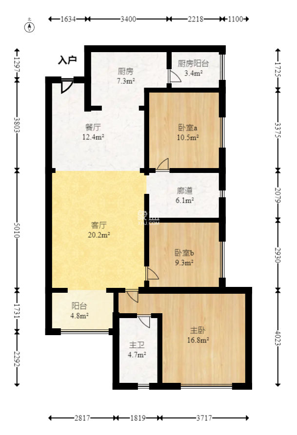 梅溪湖合能璞丽  3室2厅2卫   112.00万
