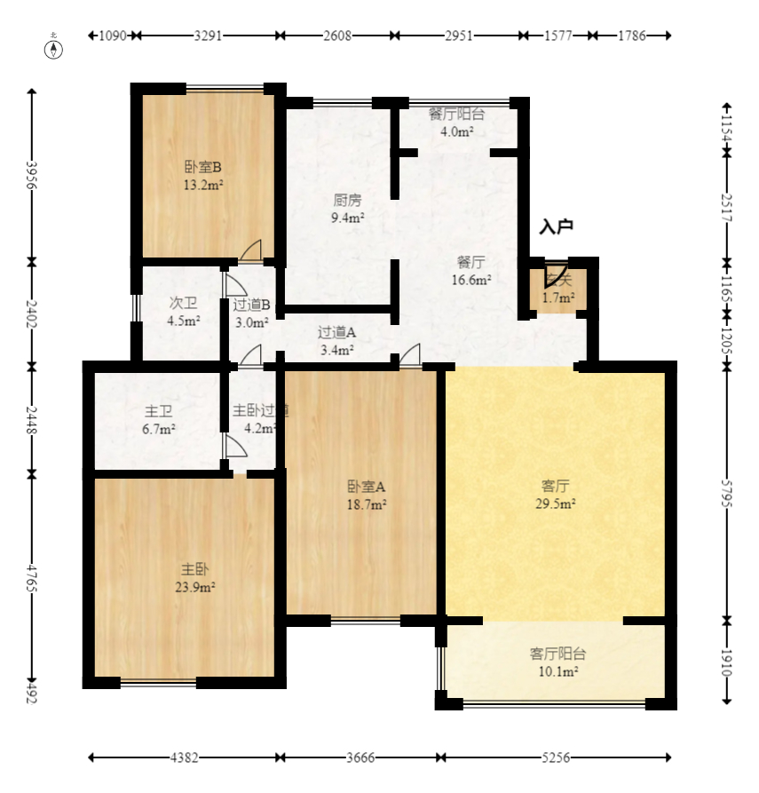 凯乐湘园  3室2厅2卫   112.00万室内图1
