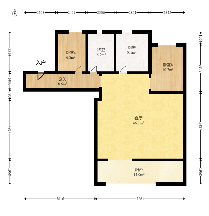 建发央著  4室2厅2卫   308.00万室内图1