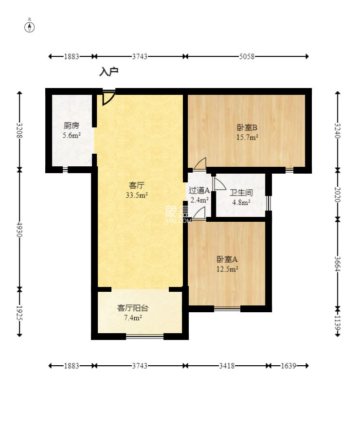 星城映象  2室2厅1卫    80.0万