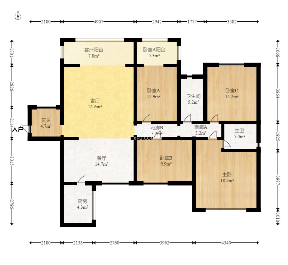 中建芙蓉嘉苑  4室2厅2卫   148.00万