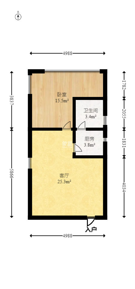 福鑫樓  2室1廳1衛(wèi)   120.00萬