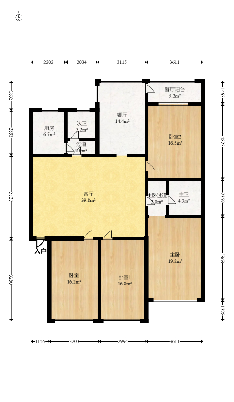 花园公寓 4室2厅2卫 205.0万 花园公寓 4室2厅2卫 205.0万户型图