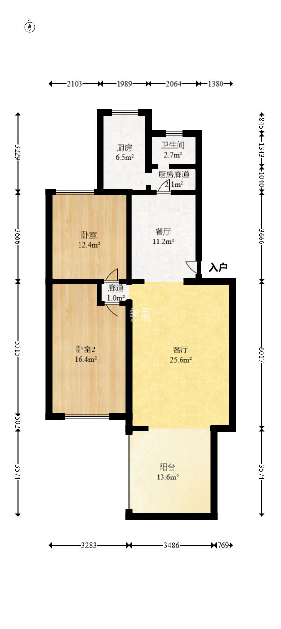 咸嘉新村嘉文苑  2室2厅1卫   97.80万
