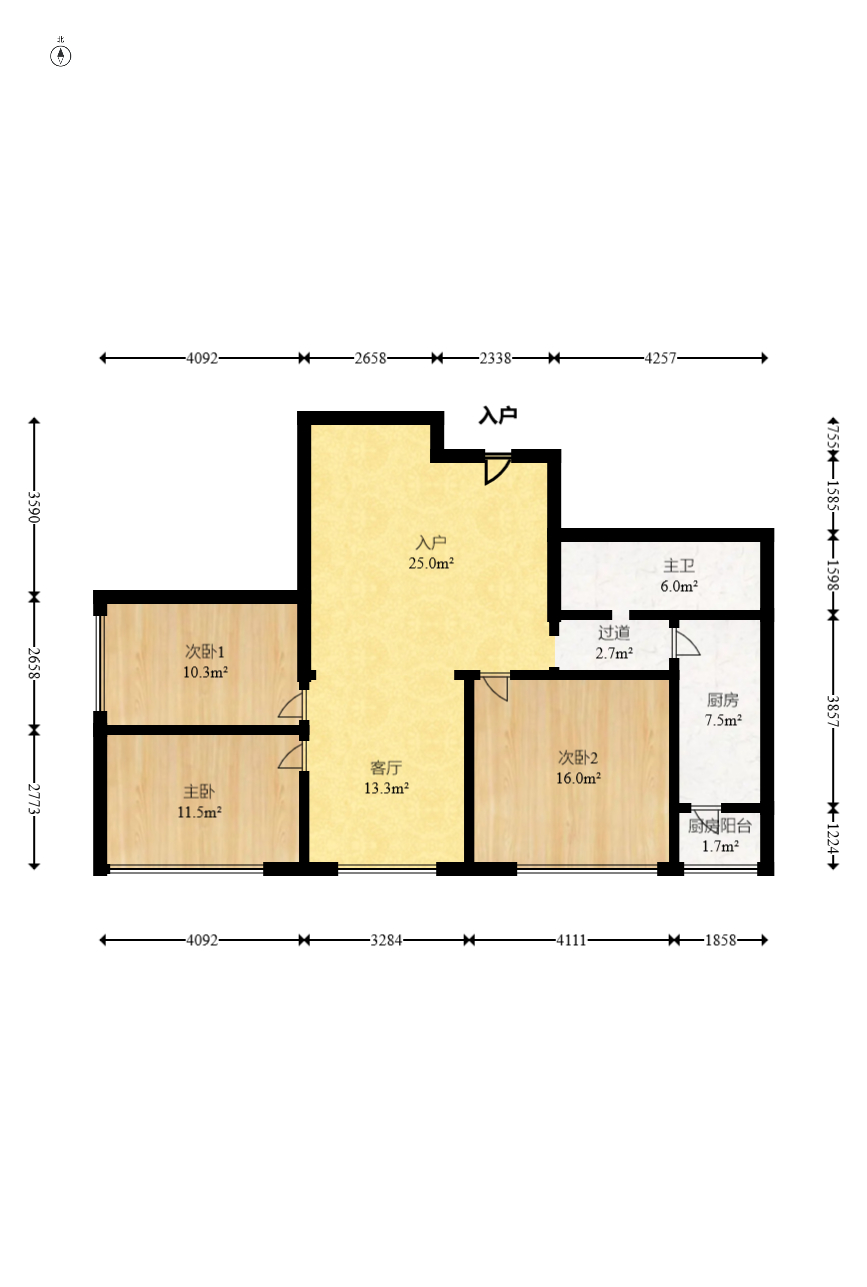 北辰三角洲B1E1区  1室1厅1卫    143.0万 北辰三角洲B1E1区  1室1厅1卫    143.0万户型图
