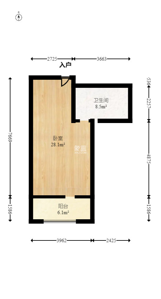 新城新世界一二三期  1室1廳1衛(wèi)   43.00萬(wàn)
